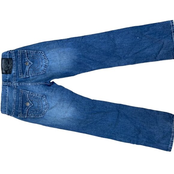 VINTAGE True Religion Jeans Size 32 RICKY BIG T Gray Stitch - Picture 7 of 9